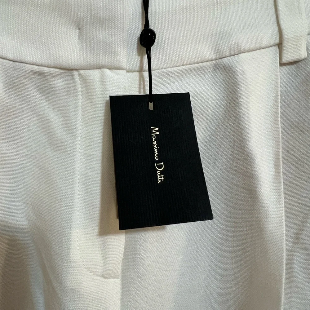 Massimo Dutti Cream Tailored Trousers - Picture 7 of 7